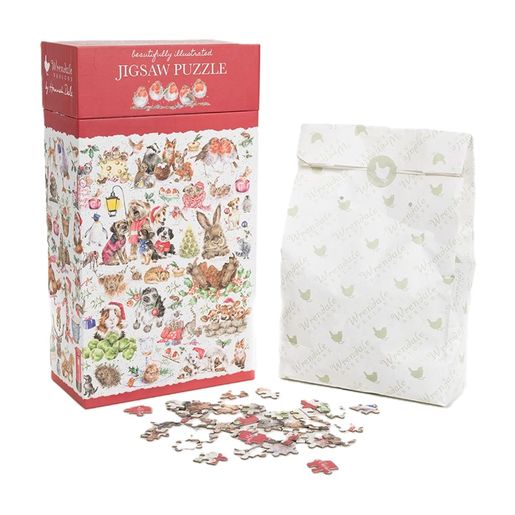 Puzzle Wrendale Designs "Country Set Christmas", 1000 dílků - Vánoční