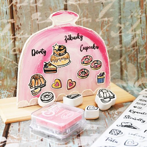 Razítka Aladine Stampo Hobby, 45 ks - Moučníky