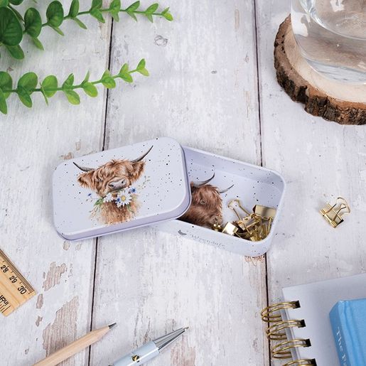 Plechová krabička na drobnosti Wrendale Designs "Daisy Coo" - Kráva
