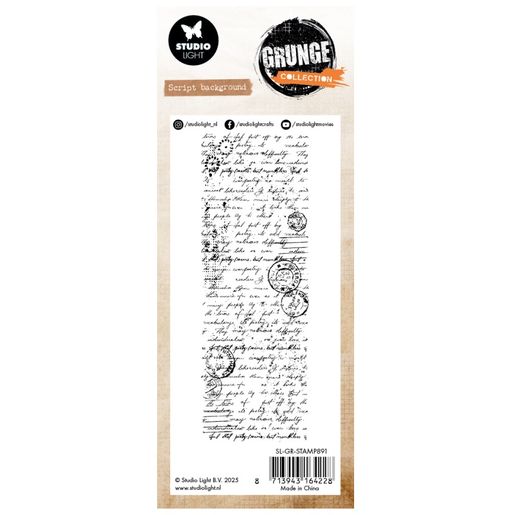 Gelové razítko Studio Light "Grunge", 19,4x7,2 cm - Starý dopis