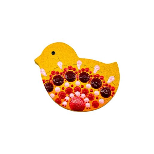 Dřevěný výřez k dekoraci Gomille, 6x5,4 cm - Kuře