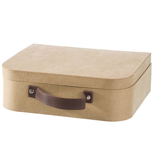 Kartonový kufřík PappArt k dotvoření, 25x21,5x8 cm - velký