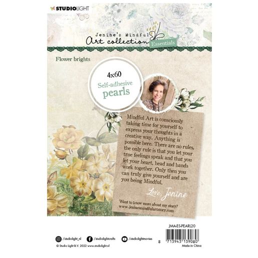 Samolepicí perličky Studio Light, 240 ks - květinové odstíny