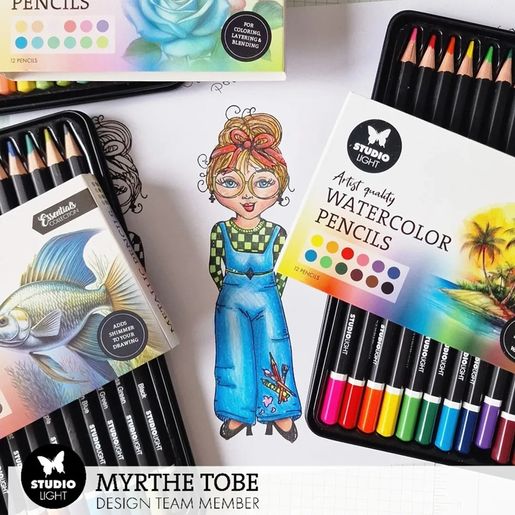 Metalické pastelky Studio Light, 12 ks