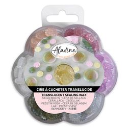 Průsvitný pečetní vosk granulovaný Aladine - květinové barvy