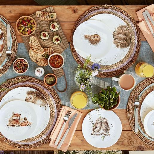 Porcelánový talíř Wrendale Designs - Sovy