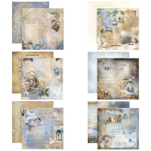 Scrapbooková sada Studio Light "Vintage Christmas", 30,5x30,5 cm, 12 l.