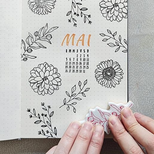 Razítka na textil Aladine Stampo Textile, 19 ks - Květiny a lístečky