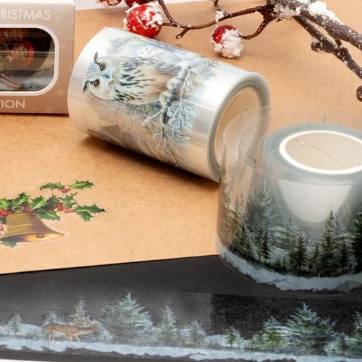 Průhledné samolepky Studio Light "Winter Wonderland" - Zimní les