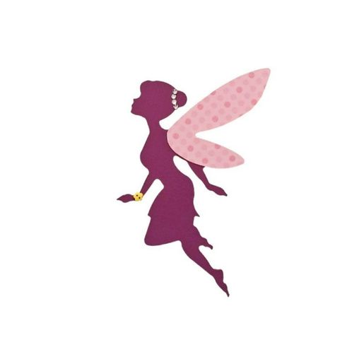 Dřevěný výřez k dekoraci Gomille, 15 cm - Víla s drdolem