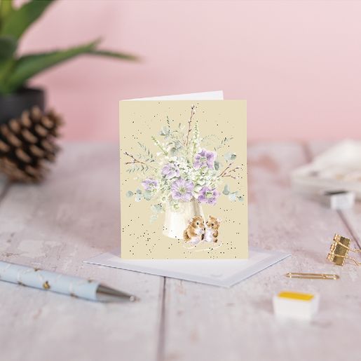 Dárková kartička Wrendale Designs "Squeakhearts" - Myšky