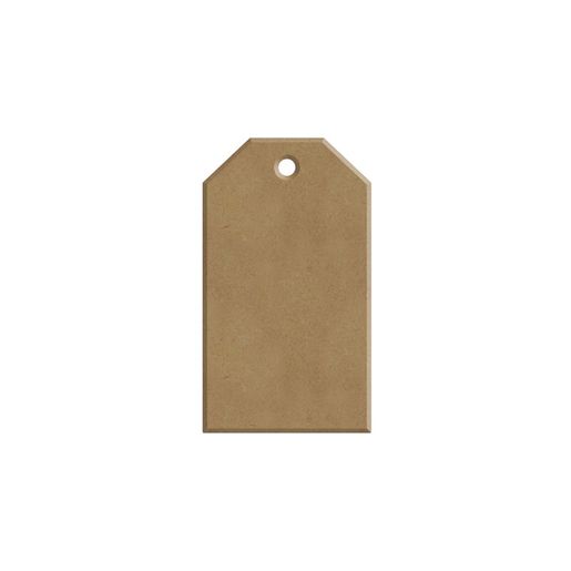 Dřevěný výřez k dekoraci Gomille, závěsný, 4x7 cm - Visačka, malá