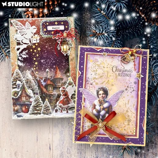 Kreativní blok s výseky Studio Light "Fairy Christmas", A4, 28 l. - Vánoce s vílami