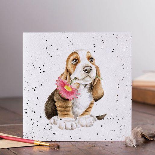 Přání Wrendale Designs "Just For You", 15x15 cm - Štěně