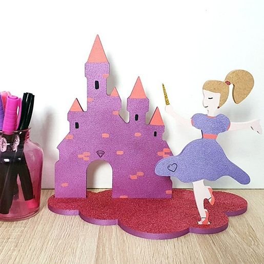 Kreativní dřevěná sada k dotvoření Gomille - Princezna