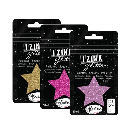 IZINK GLITTER, třpytky, 60 ml - velikost M