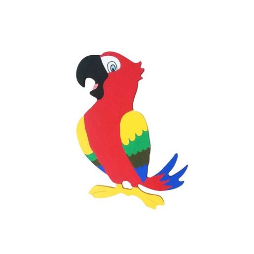 Dřevěný výřez k dekoraci Gomille, 15 cm - Papoušek
