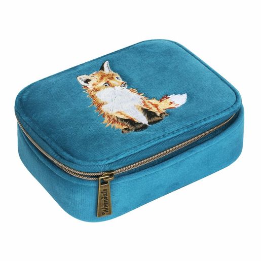 Vyšívané cestovní pouzdro na šperky Wrendale Designs "Daydreamer" - Liška