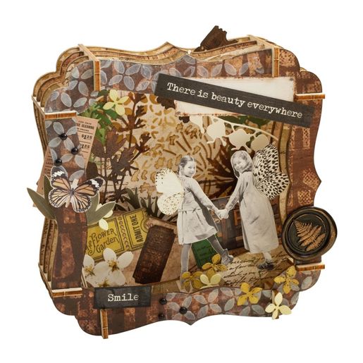 Dřevěný výřez k dekoraci Studio Light, 14,8x14,8 cm - Ozdobný čtverec