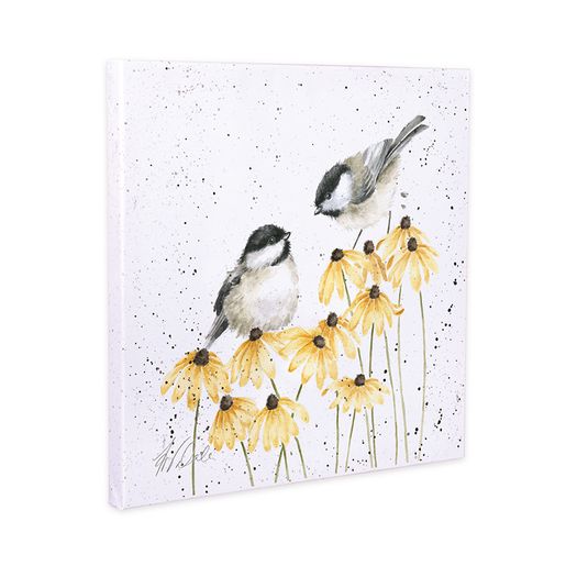 Obraz Wrendale Designs "My Sweet Chickadee 20x20 cm - Sýkorky