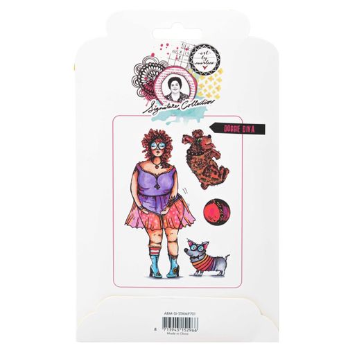 Razítka Studio Light "Signature Collection“, 4 ks - Panička a pejsci