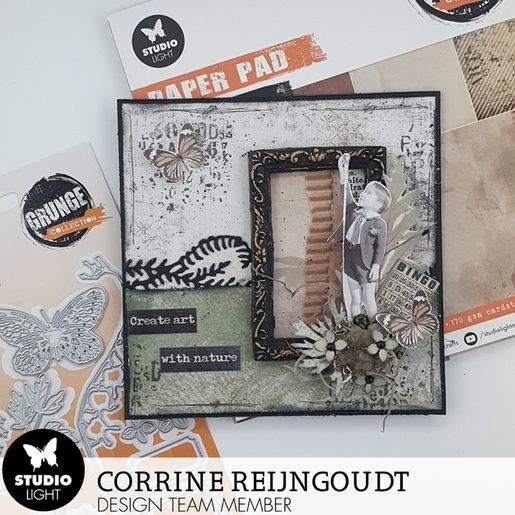 Papírové výseky Studio Light "Grunge", 52 ks - Rámečky a nápisy