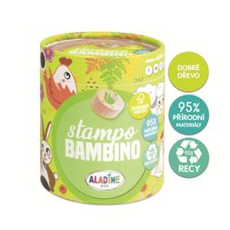 Dětská dřevěná razítka Aladine Stampo Bambino, 8 ks - Farma