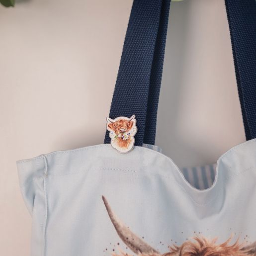 Kovová brož Wrendale Designs "Daisy Coo" - Kráva