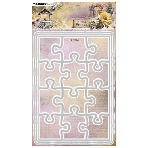 Vyřezávací šablony Studio Light "Growing & Blooming", 3 ks - Puzzle