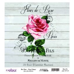 Rýžový papír Cadence, 30x30 cm - Růže z Paříže