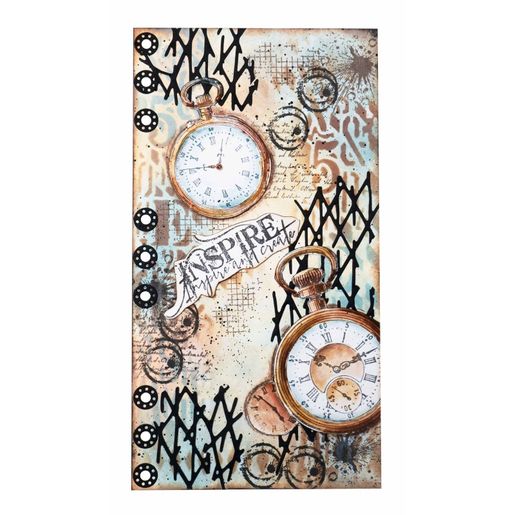 Vyřezávací šablona Studio Light "Grunge", 22,5x10 cm - Mřížka