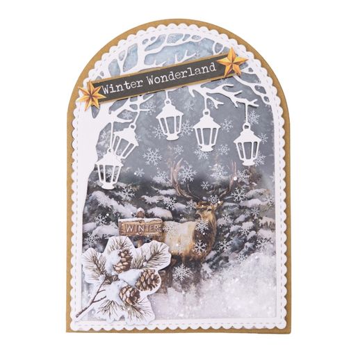 Blok s papírovými výseky Studio Light "Christmas Forest", A5, 20 l. - Vánoční lesík