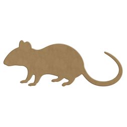 Dřevěný výřez k dekoraci Gomille, 23x9 cm - Krysa