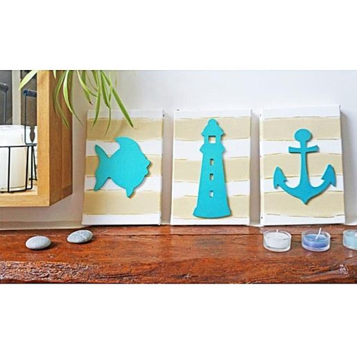 Dřevěný výřez k dekoraci Gomille, 12x12 cm - Rybička