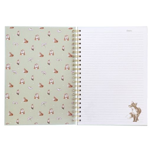 Kroužkový blok Wrendale Designs "Make My Daisy", A4, 90 l., linkovaný - Liška