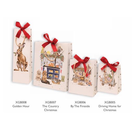 Dárková taška Wrendale Designs "The Country Christmas Kitchen", velká - Vánoční mazlíčci