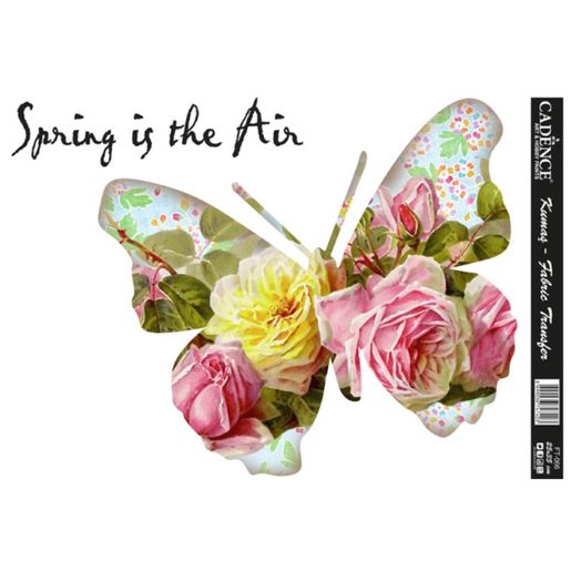 Transferový obrázek na textil Cadence, 25x35 cm - Květinový motýl