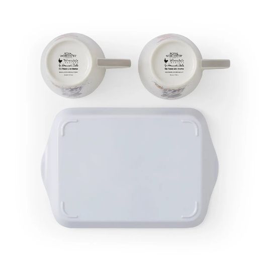 Sada podnosu a hrnků Wrendale Designs "No Place Like Home" - Vánoční mazlíčci