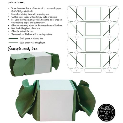 Šablona na obkreslení Studio Light - Krabička bonbónek