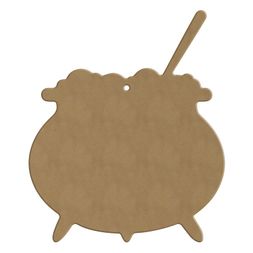 Dřevěný výřez k dekoraci Gomille, závěsný, 16x19 cm - Kotlík, velký