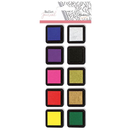 Razítkovací polštářky Aladine Stampo Bullet Journal, 10 ks