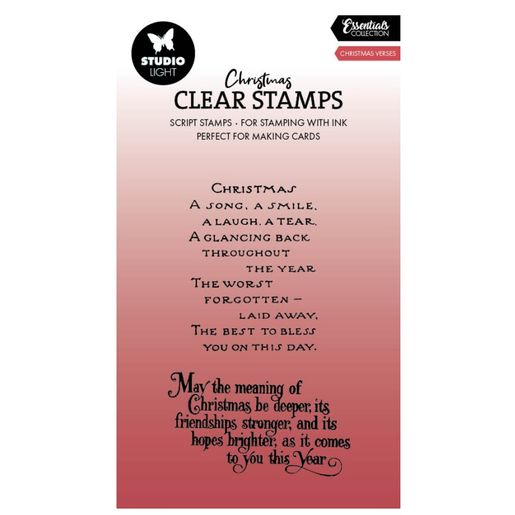 Gelová razítka Studio Light, 2 ks - Vánoční verše