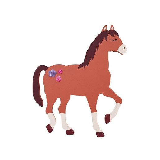 Dřevěný výřez k dekoraci Gomille, 15 cm - Kůň