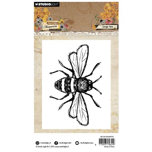 Gelové razítko Studio Light "Sweet Bee Memories", 6x9,3 cm - Včela