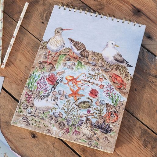 Kroužkový skicák Wrendale Designs "Seaside", A4, 24 l. - U moře