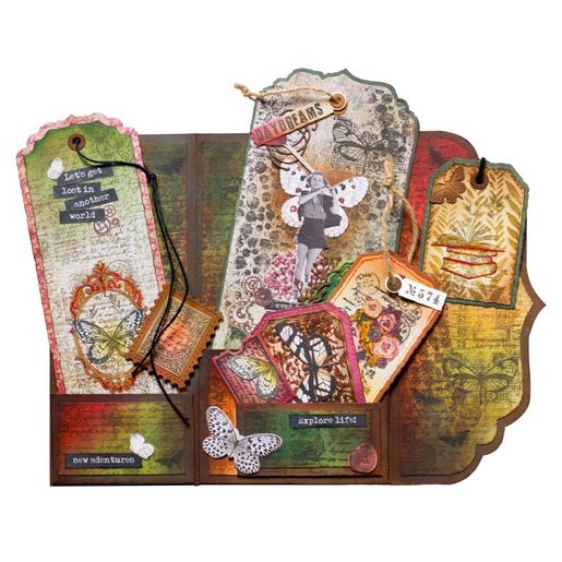 Průhledné samolepky Studio Light "Grunge" - Motýli