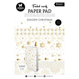 Základy na vánoční přání Studio Light, A6, 24 l. - Zlaté vzory