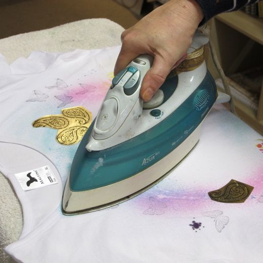 Transferový obrázek na textil Cadence, A3 - Měděný kašmírový vzor