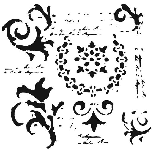 Šablona TCW - Vintage Scrolls - VYBERTE VELIKOST