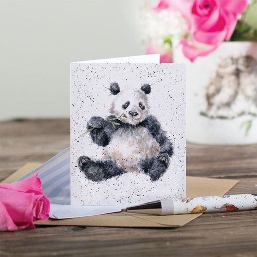 Dárková kartička Wrendale Designs "Bamboozled" - Panda